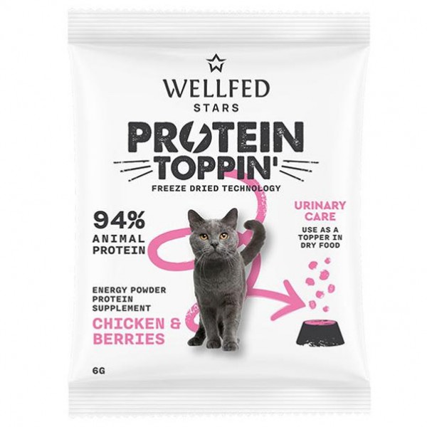 Wellfed F.D. Protein Toppin' Urinary Care Chicken & Berries 6gr Σούπες - Γαλατάκια
